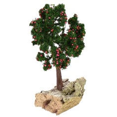 Albero di mele rosse con base cm 4x4x13 h base, albero 2