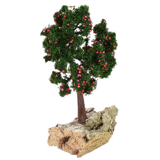 Albero di mele rosse con base cm 4x4x13 h