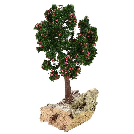 Albero di mele rosse con base cm 4x4x13 h
