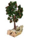 Albero di mele rosse con base cm 4x4x13 h
