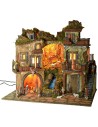 Illuminated 18th century style crib with waterfall complete