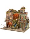 Illuminated 18th century style crib with waterfall complete