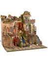Illuminated 18th century style crib with waterfall complete