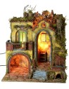Presepe illuminato stile '700 con arco grande cm 50x40x62 h