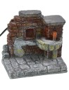Functioning fountain with brick effect wall in resin cm