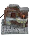 Functioning fountain with brick effect wall in resin cm