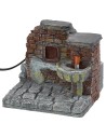 Fountain with brick effect wall in working resin cm