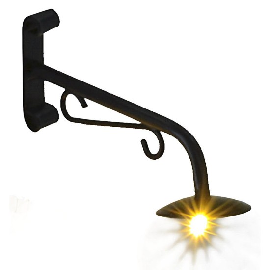 Country-style street lamp 8 cm with 3V warm white LED light