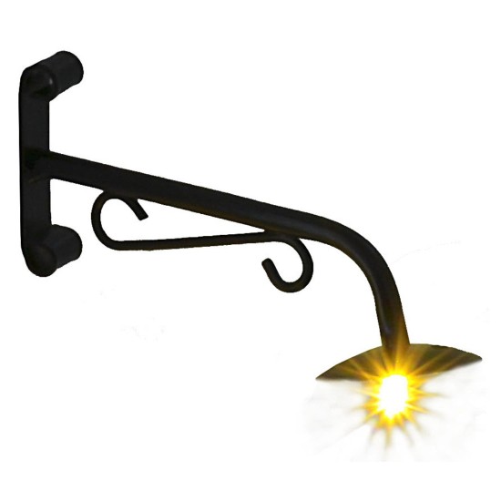 Lampione da campagna cm 8 con led a luce bianca calda 3V