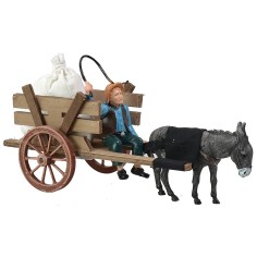 Carro con sacchi e carrettiere cm 20x7,5x10 h 2