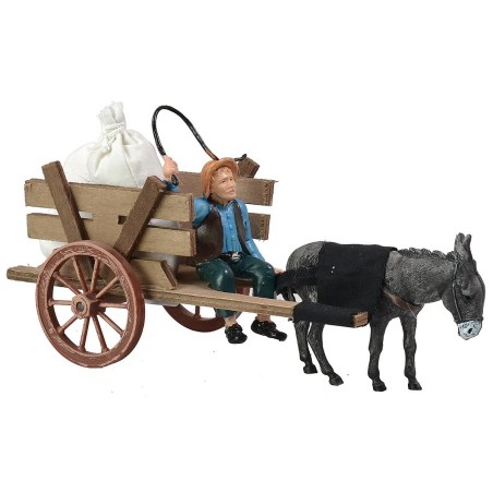 Carro con sacos y carretero cm 20x7,5x10 h carro, altura