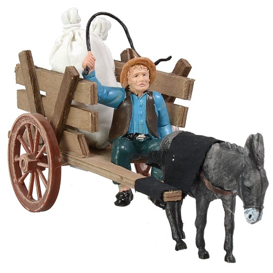 Carro con sacos y carretero cm 20x7,5x10 h carro, altura