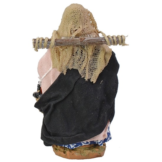 Raccoglitrice di frutta 10 cm altezza, terracotta, tessuto