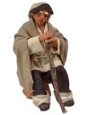 Seated shepherd with stick 10 cm Lux series