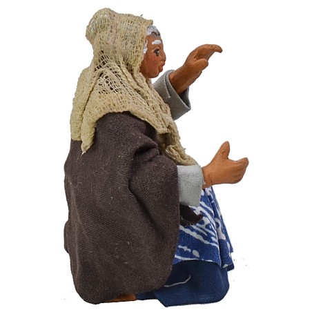 Vieja silla serie 10 cm terracota, tela, asiento