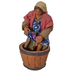 Pigiatrice d'uva 10 cm mastello, terracotta, altezza, tessuto