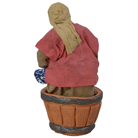 Pigiatrice d'uva 10 cm mastello, terracotta, altezza, tessuto