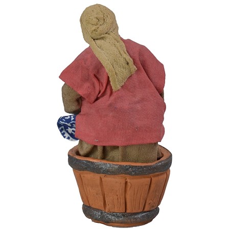 Pigiatrice d'uva 10 cm mastello, terracotta, altezza, tessuto