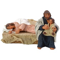 Natività serie 10 cm giuseppe, serie, sdraiata, tessuto, gesù