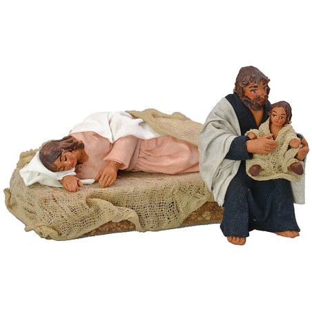 Nativity series 10 cm Joseph, series, reclining, fabric, Jesus