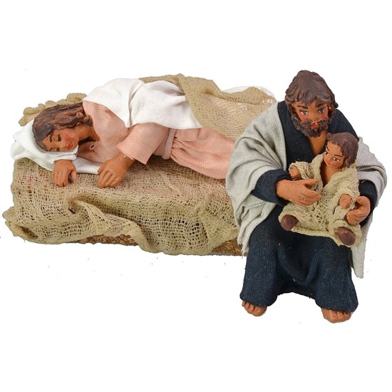 Natività serie 10 cm giuseppe, serie, sdraiata, tessuto, gesù