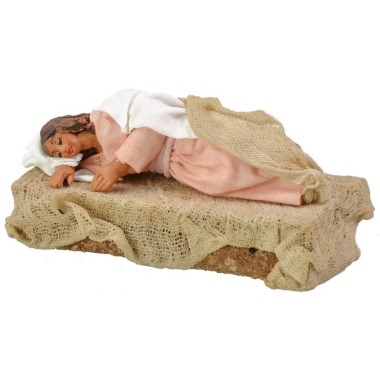 Nacimiento serie 10 cm José, serie, acostada, tela, Jesús