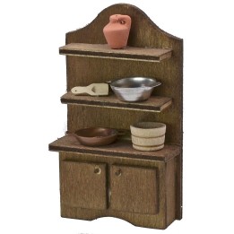 Wooden sideboard with kitchen accessories cm 6,8x2,9x11,9 h