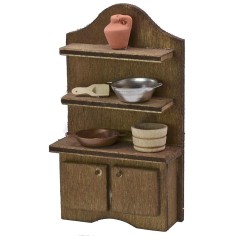 Credenza in legno con accessori cucina cm 6,8x2,9x11,9 h Mondo