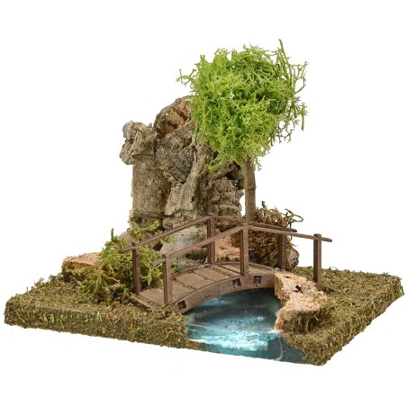 Curva izquierda ef. profundidad con puente cm 16x12x12