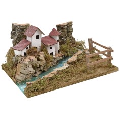 Landscape with river depth effect