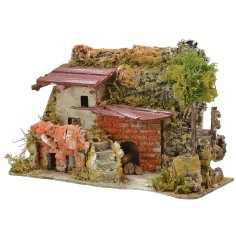 The house filled with throw-wood cm 27x12x18 h.