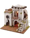 Casa Árabe iluminada con escalera de 35x25x35 cm h. Mundo Pesebres