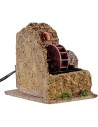 Molino de agua en funcionamiento para belén de 12x10x13 cm de