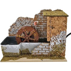 Molino de agua pesebre cm 20x14x15 h.  2