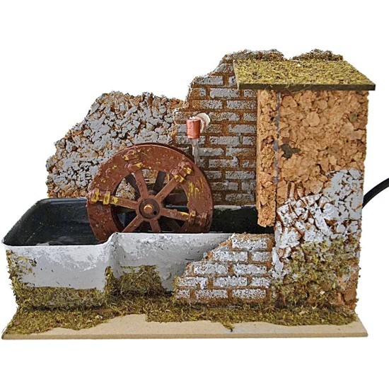 Molino de agua pesebre cm 20x14x15 h. 