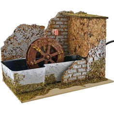 Molino de agua pesebre cm 20x14x15 h. 