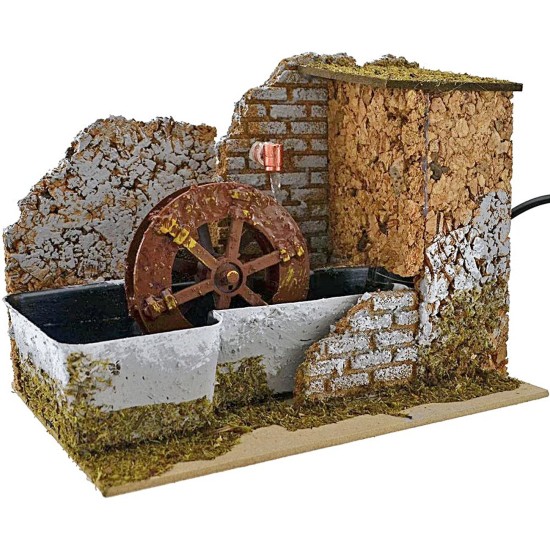 Molino de agua pesebre cm 20x14x15 h. 