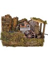 Molino de agua con arroyo para belén de 32x18x24 cm de altura.