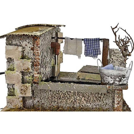 Tendedero goteante con fuente belén cm 20x14x13 h.