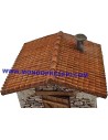 Casa in pietra con fumo cm 25x22x24 h. Mondo Presepi