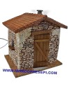 Casa in pietra con fumo cm 25x22x24 h. Mondo Presepi