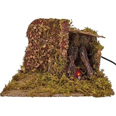 Fire working nativity cm 26x15x17 h.