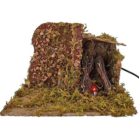 Fuoco presepe funzionante cm 26x15x17 h. Mondo Presepi