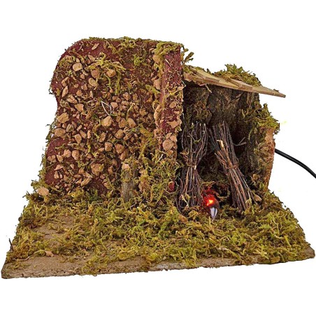 Fire working nativity cm 26x15x17 h.