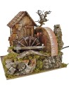 Casa con molino de agua en funcionamiento de 24x20x22 cm h.