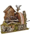 Casa con molino de agua en funcionamiento de 24x20x22 cm h.