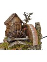 Casa con molino de agua en funcionamiento de 24x20x22 cm h.