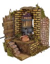 Torchio con vino funzionante cm 10x15x15 h.