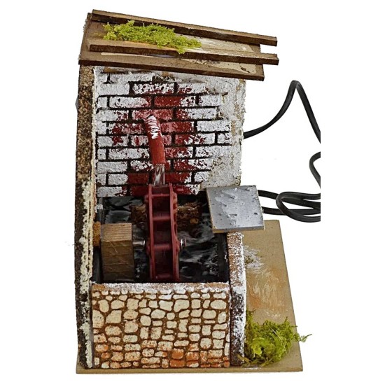 Molino de agua en funcionamiento de 20x14x17,5 cm Mundo