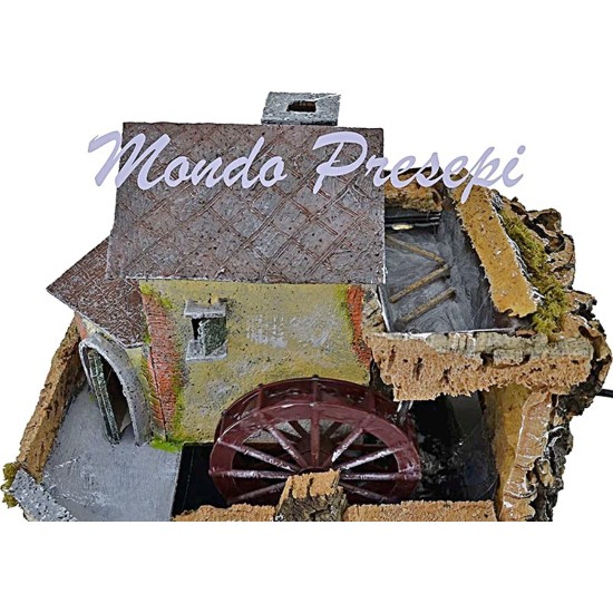 Mulino ad acqua napoletano funzionante Mondo Presepi